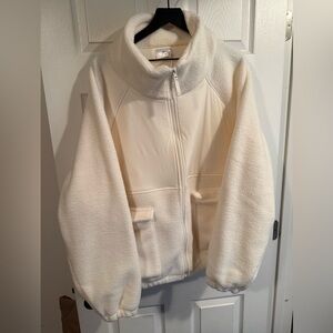 Blogilates Cozy Cream Teddy Zip-Up Jacket